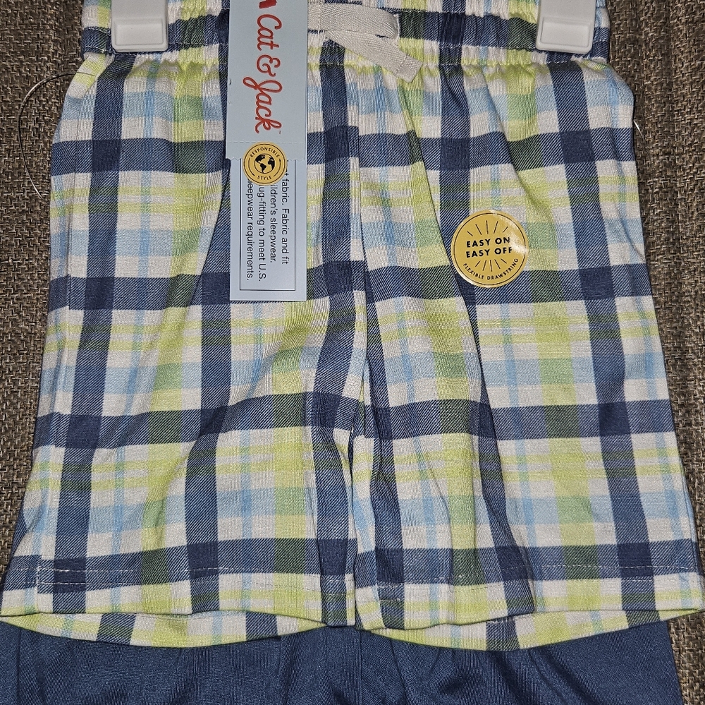 Cat & Jack Plaid Bottoms - Blue and Green